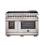 Forno Capriasca 48-Inch Freestanding Dual Fuel Range, 8 Burners, True Convection Oven - BonPrix Électroménagers