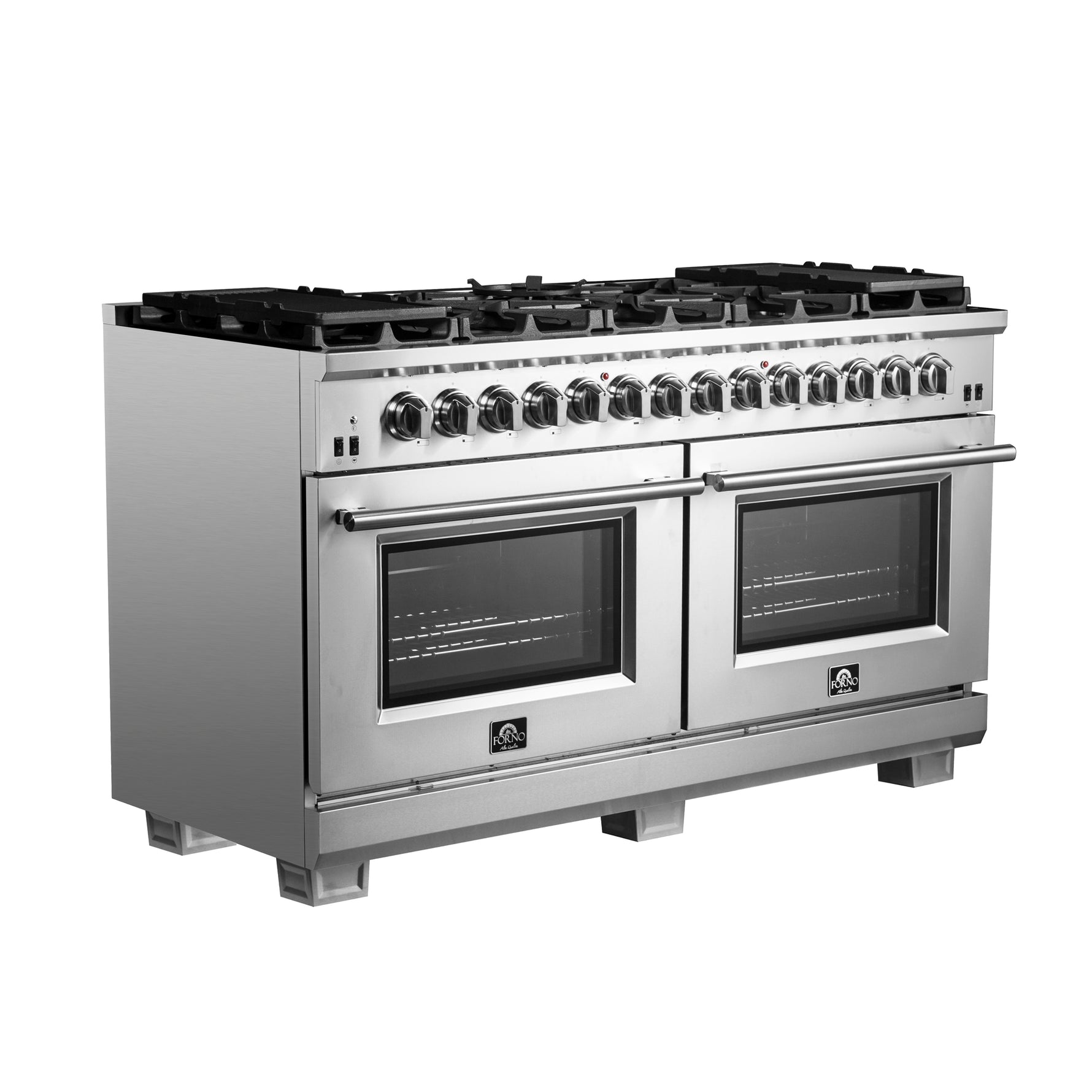 Forno Capriasca 60-Inch Freestanding Dual Fuel Range, 10 Burners, True Convection Oven - BonPrix Électroménagers