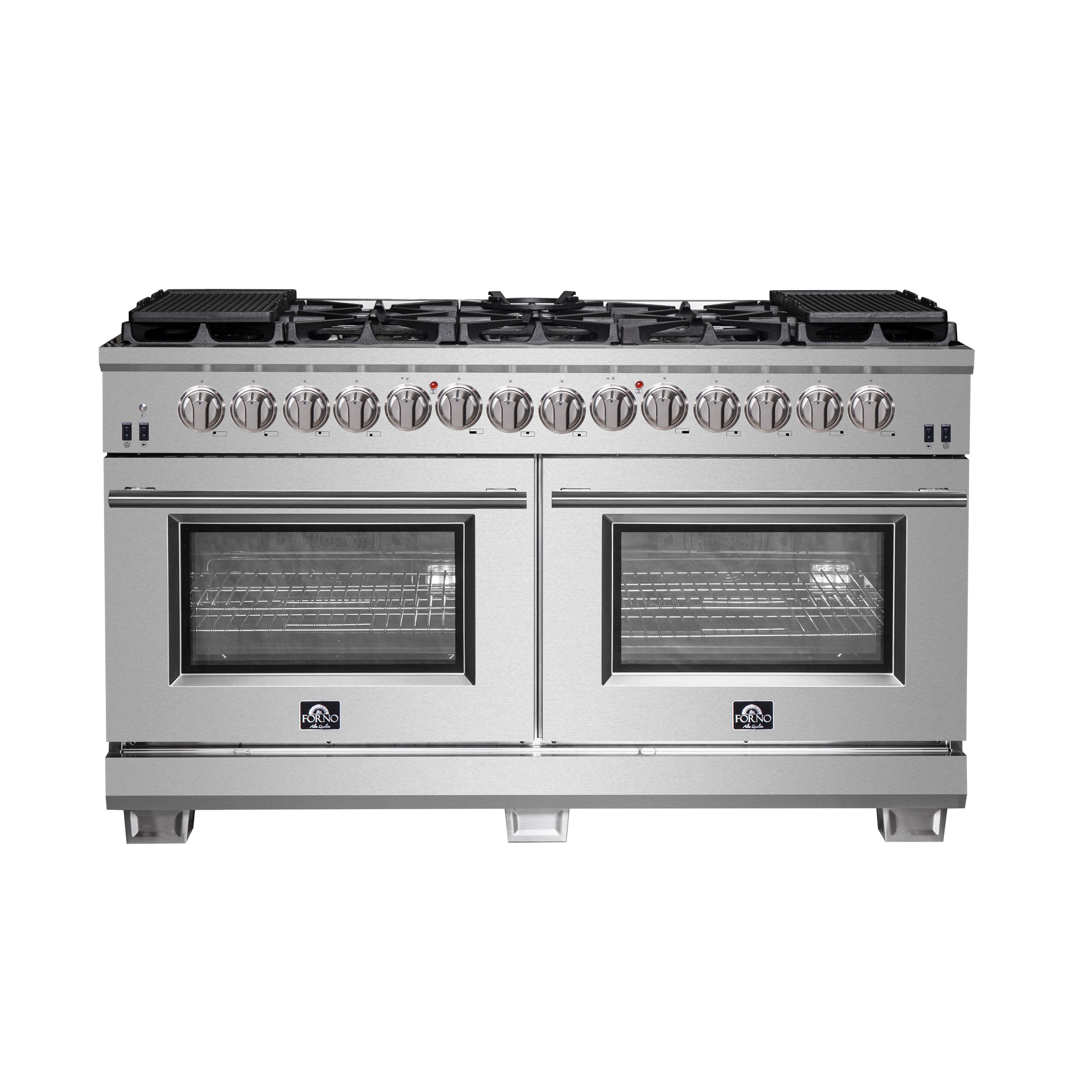 Forno Capriasca 60-Inch Freestanding Dual Fuel Range, 10 Burners, True Convection Oven - BonPrix Électroménagers