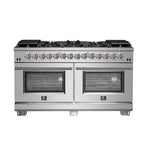 Forno Capriasca 60-Inch Freestanding Dual Fuel Range, 10 Burners, True Convection Oven - BonPrix Électroménagers