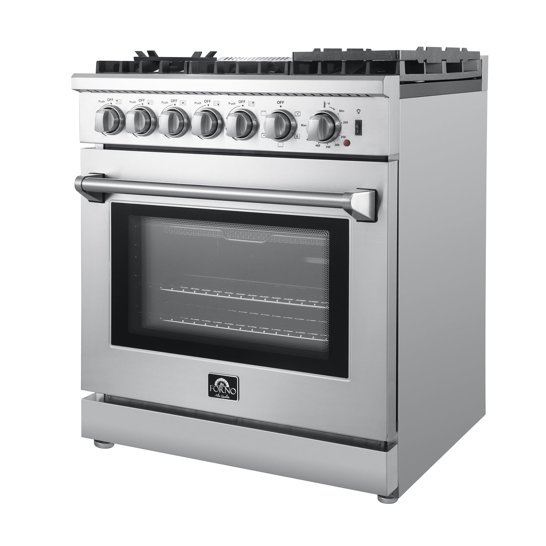 Forno Lazio 30-Inch Freestanding Dual Fuel Range, 4 Burners, True Convection Oven - BonPrix Électroménagers