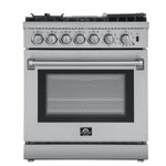 Forno Lazio 30-Inch Freestanding Dual Fuel Range, 4 Burners, True Convection Oven - BonPrix Électroménagers
