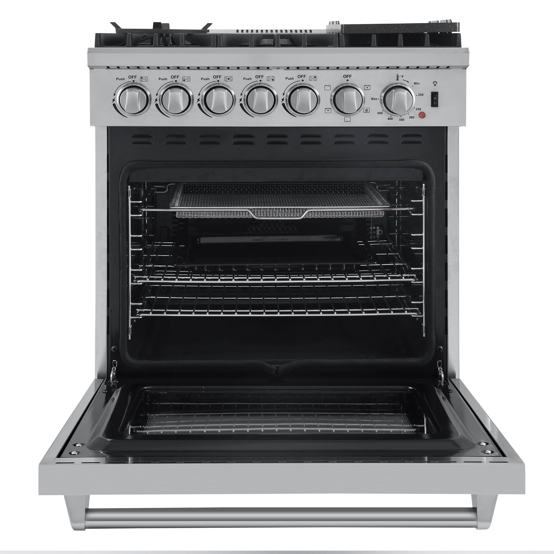 Forno Lazio 30-Inch Freestanding Dual Fuel Range, 4 Burners, True Convection Oven - BonPrix Électroménagers