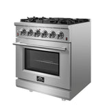 Forno Massimo 30-Inch Freestanding Gas Range, 5 Burners, True Convection Oven - BonPrix Électroménagers