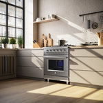 Forno Massimo 30-Inch Freestanding Gas Range, 5 Burners, True Convection Oven - BonPrix Électroménagers