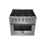 Forno Massimo 36-Inch Freestanding Gas Range, 6 Sealed Burners, Convection Oven, Energy Efficient - BonPrix Électroménagers