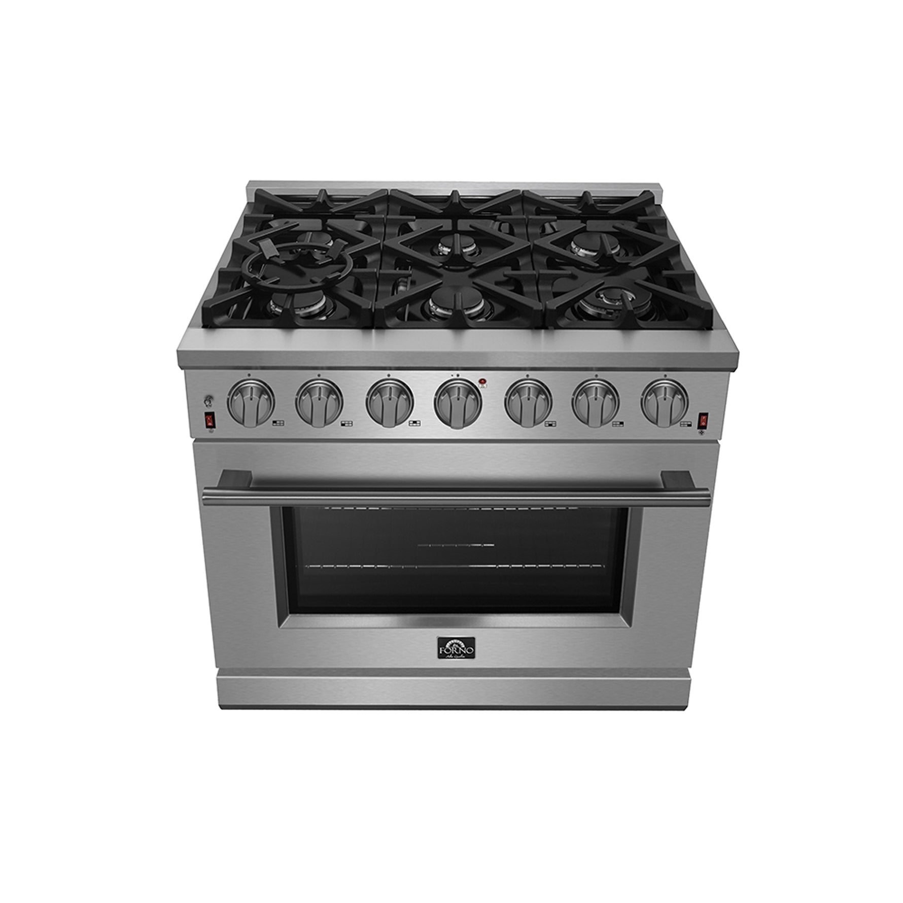 Forno Massimo 36-Inch Freestanding Gas Range, 6 Sealed Burners, Convection Oven, Energy Efficient - BonPrix Électroménagers