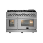 Forno Massimo 48-Inch Freestanding Gas Range, 8 Burners, True Convection Oven - BonPrix Électroménagers