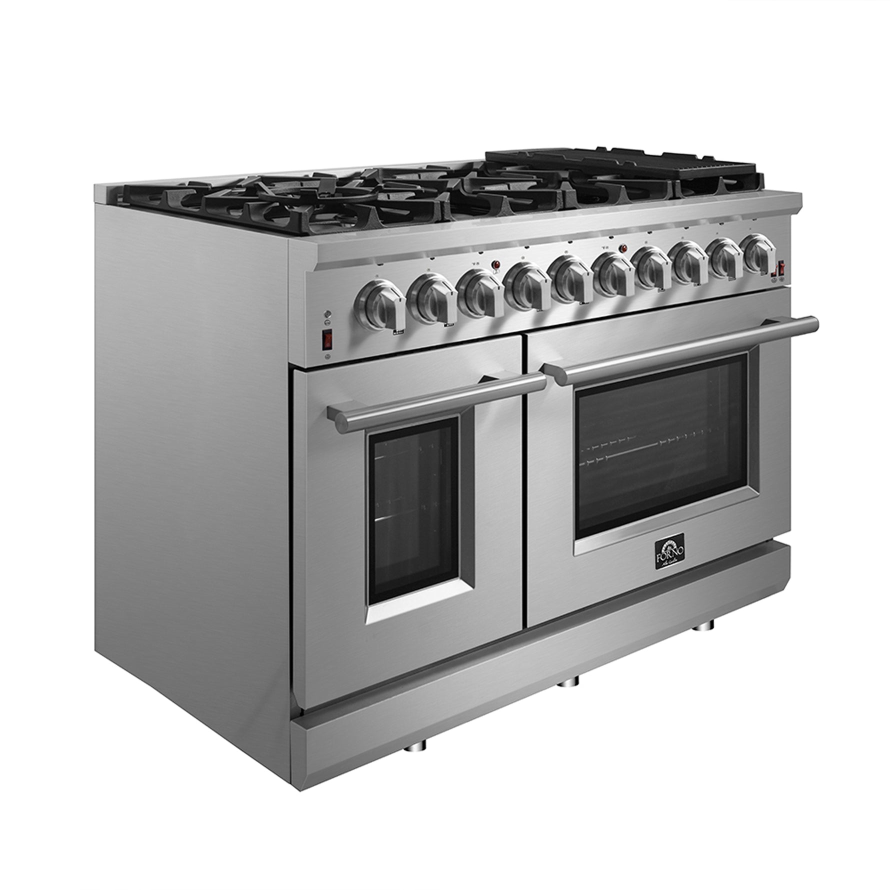 Forno Massimo 48-Inch Freestanding Gas Range, 8 Burners, True Convection Oven - BonPrix Électroménagers