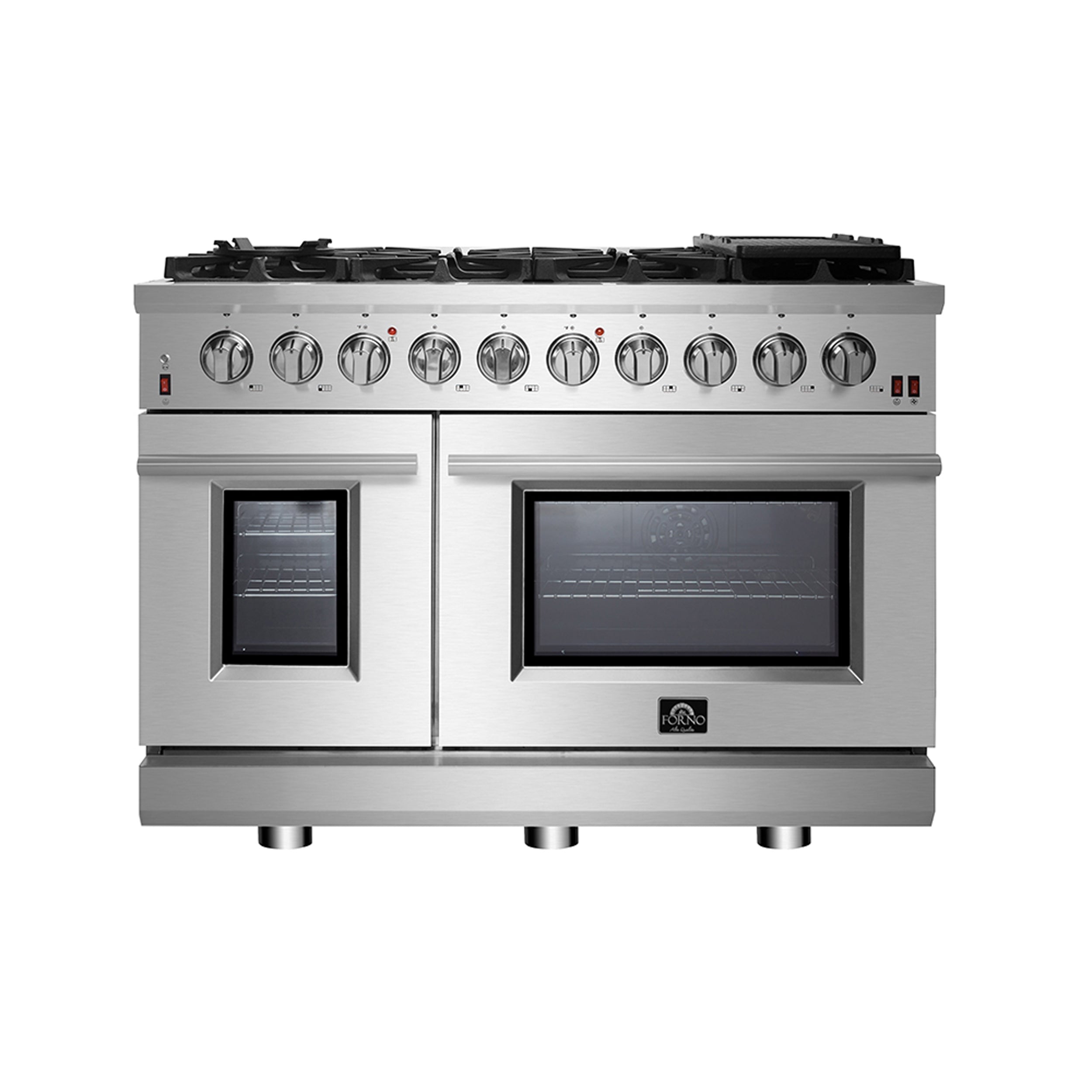 Forno Massimo 48-Inch Freestanding Gas Range, 8 Burners, True Convection Oven - BonPrix Électroménagers