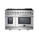 Forno Massimo 48-Inch Freestanding Gas Range, 8 Burners, True Convection Oven - BonPrix Électroménagers