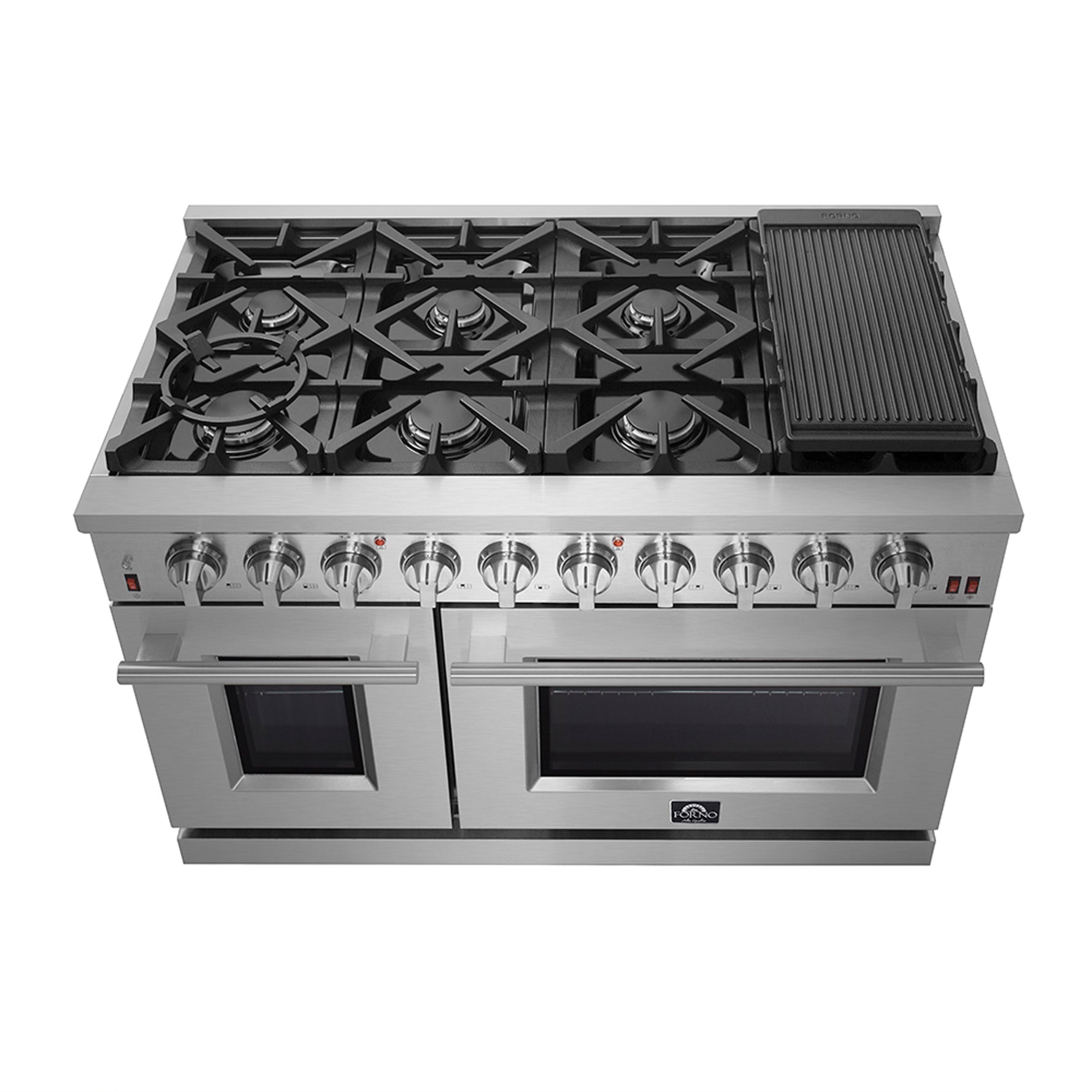 Forno Massimo 48-Inch Freestanding Gas Range, 8 Burners, True Convection Oven - BonPrix Électroménagers