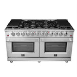 Forno Massimo 60-Inch Freestanding Gas Range, 10 Burners, True Convection Oven - BonPrix Électroménagers