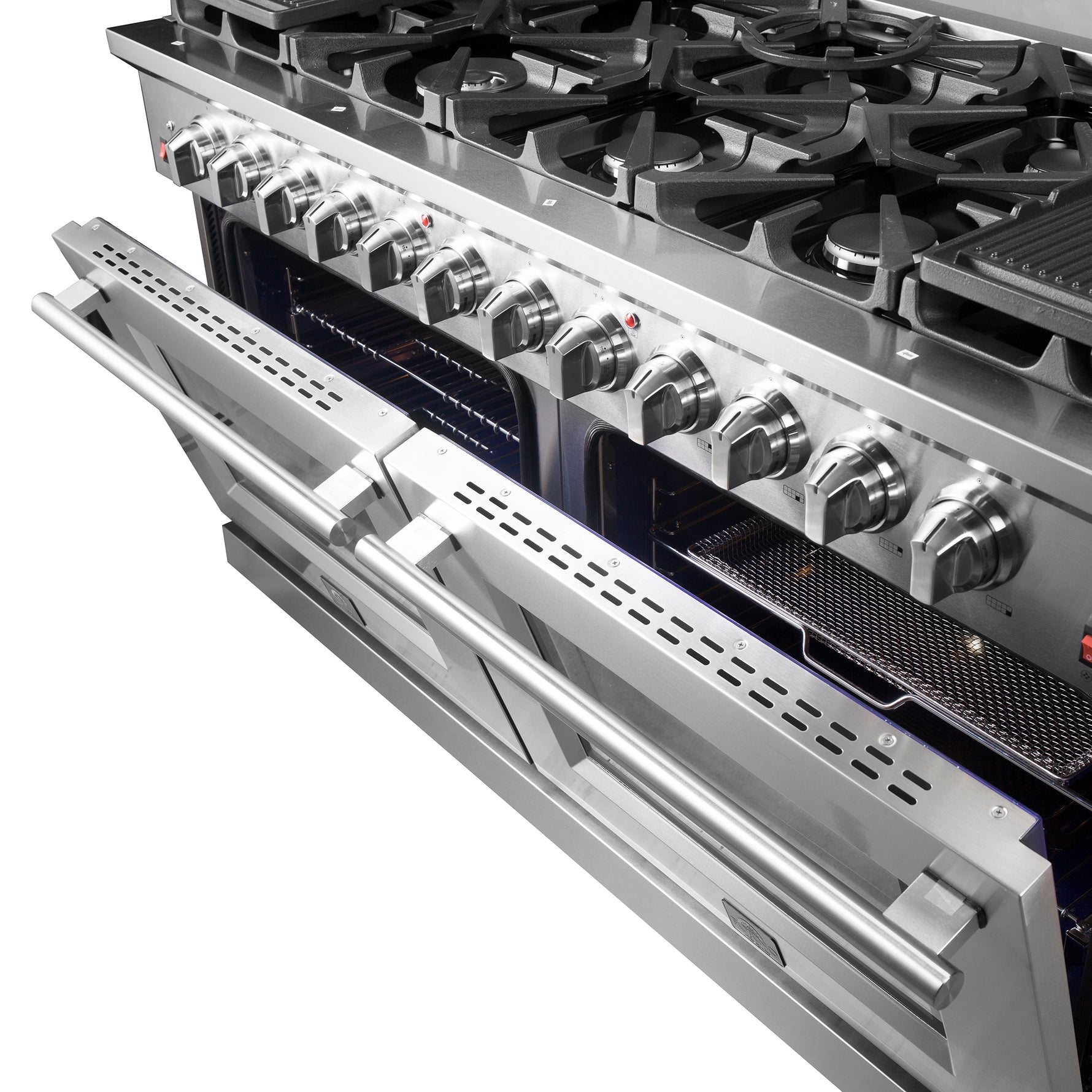 Forno Massimo 60-Inch Freestanding Gas Range, 10 Burners, True Convection Oven - BonPrix Électroménagers