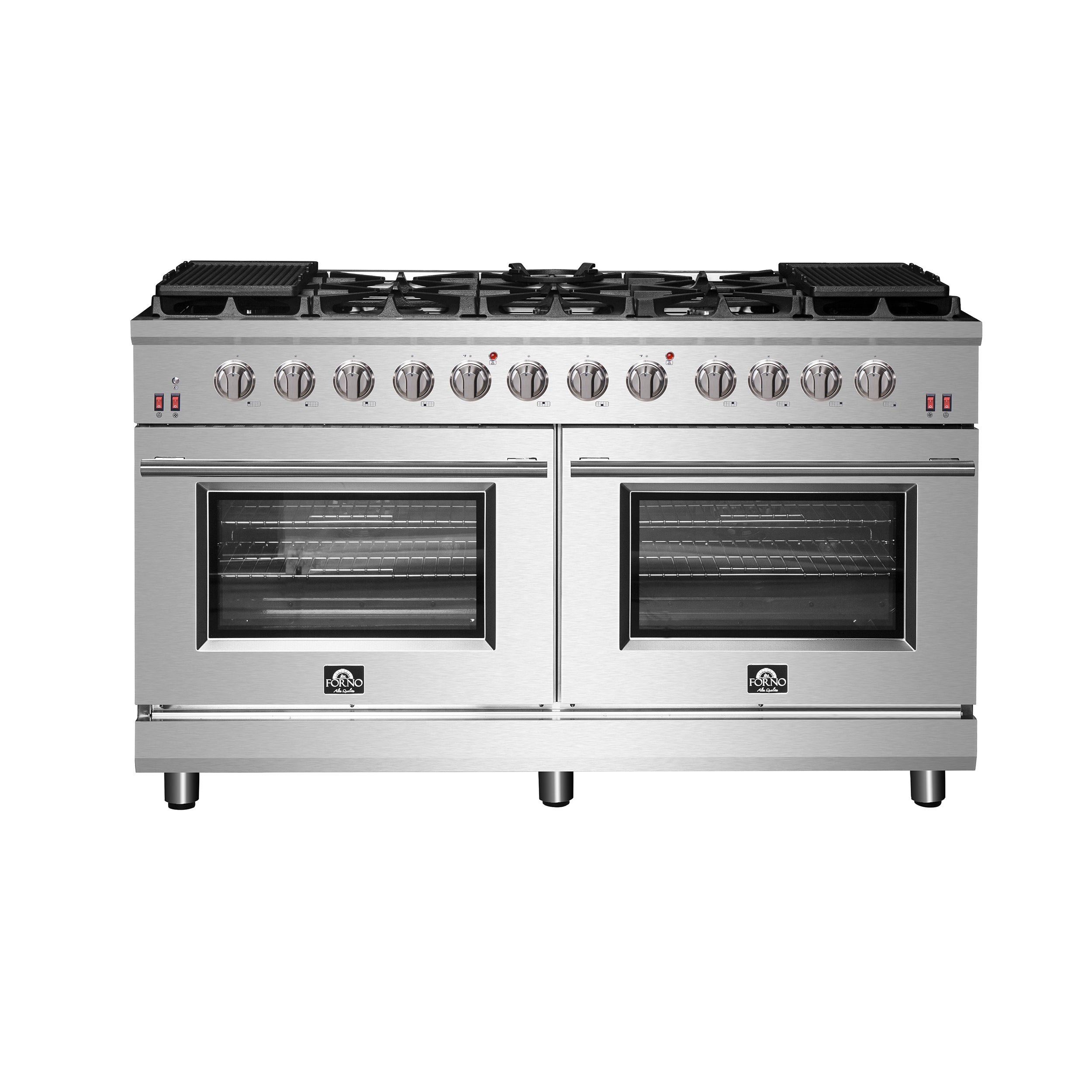 Forno Massimo 60-Inch Freestanding Gas Range, 10 Burners, True Convection Oven - BonPrix Électroménagers