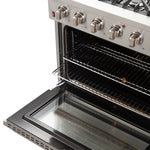 Forno Galiano 36-Inch Freestanding Gas Range, Stainless Steel, 6 Burners, Energy Efficient - BonPrix Électroménagers