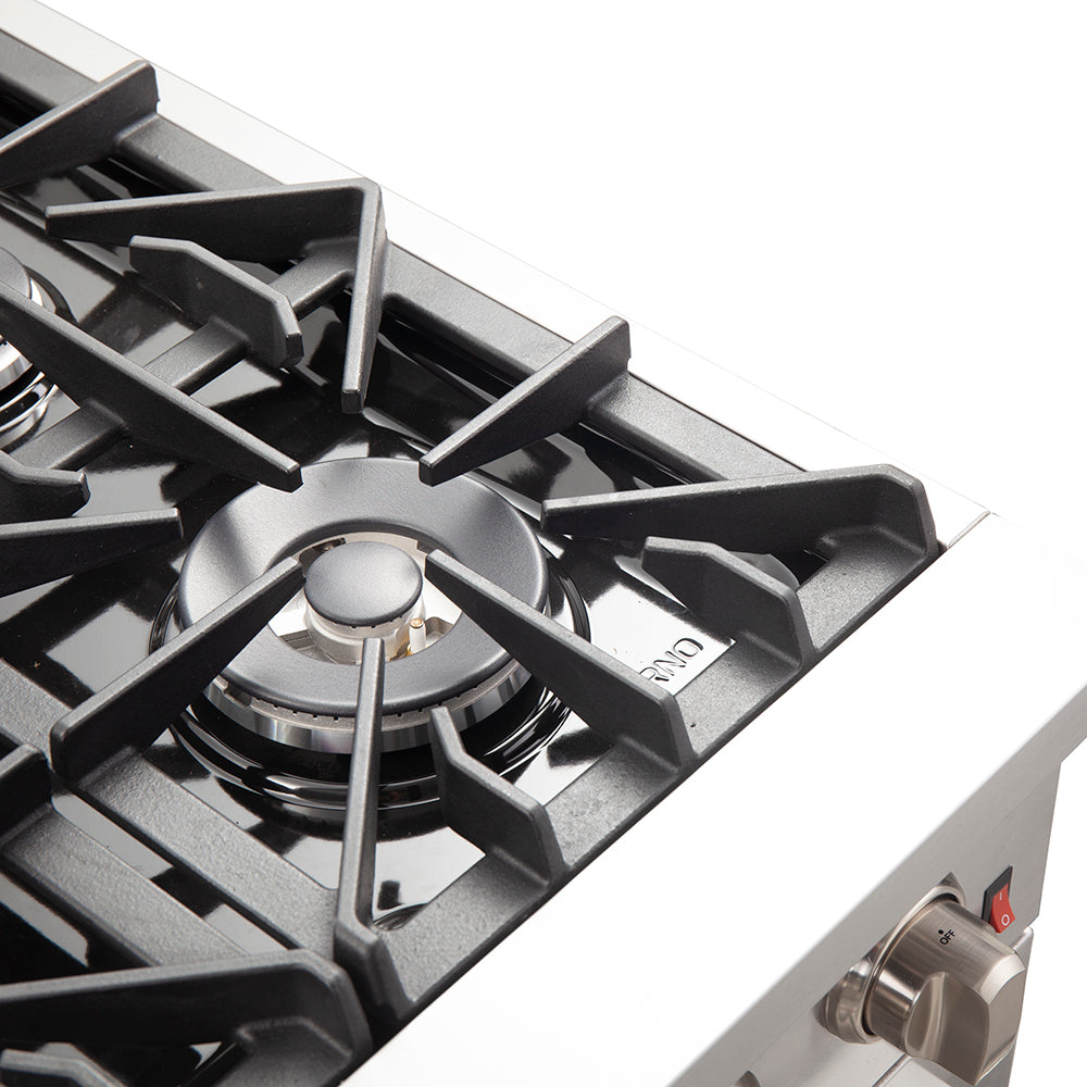 Forno Galiano 36-Inch Freestanding Gas Range, Stainless Steel, 6 Burners, Energy Efficient - BonPrix Électroménagers