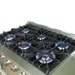 Forno Galiano 36-Inch Freestanding Gas Range, Stainless Steel, 6 Burners, Energy Efficient - BonPrix Électroménagers