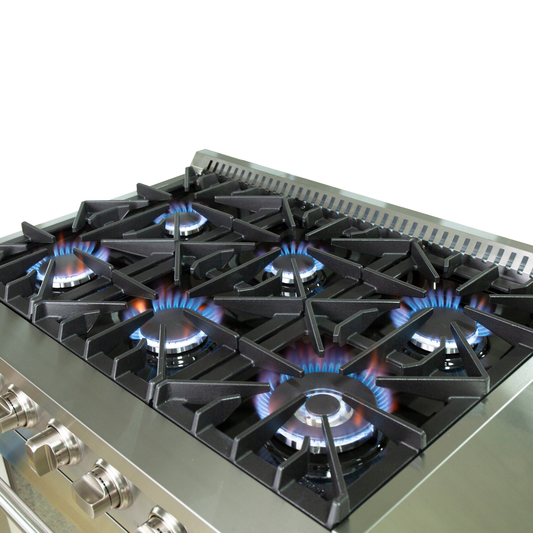 Forno Galiano 36-Inch Freestanding Gas Range, Stainless Steel, 6 Burners, Energy Efficient - BonPrix Électroménagers