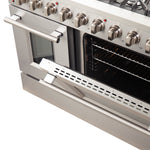 Forno Galiano 48-Inch Freestanding Gas Range, Stainless Steel, 8 Burners, 107,000 BTU, Griddle, Double Ovens, Energy Efficient - BonPrix Électroménagers