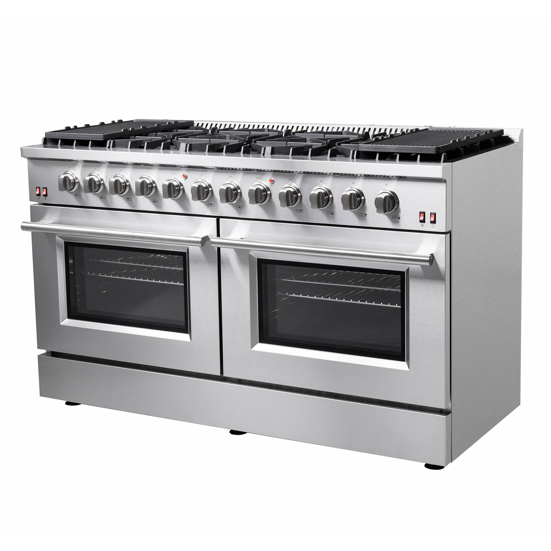 Forno Galiano 60-Inch Freestanding Gas Range, 10 Burners, Double Ovens, Griddle, Energy Efficient - BonPrix Électroménagers