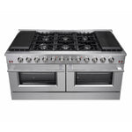 Forno Galiano 60-Inch Freestanding Gas Range, 10 Burners, Double Ovens, Griddle, Energy Efficient - BonPrix Électroménagers