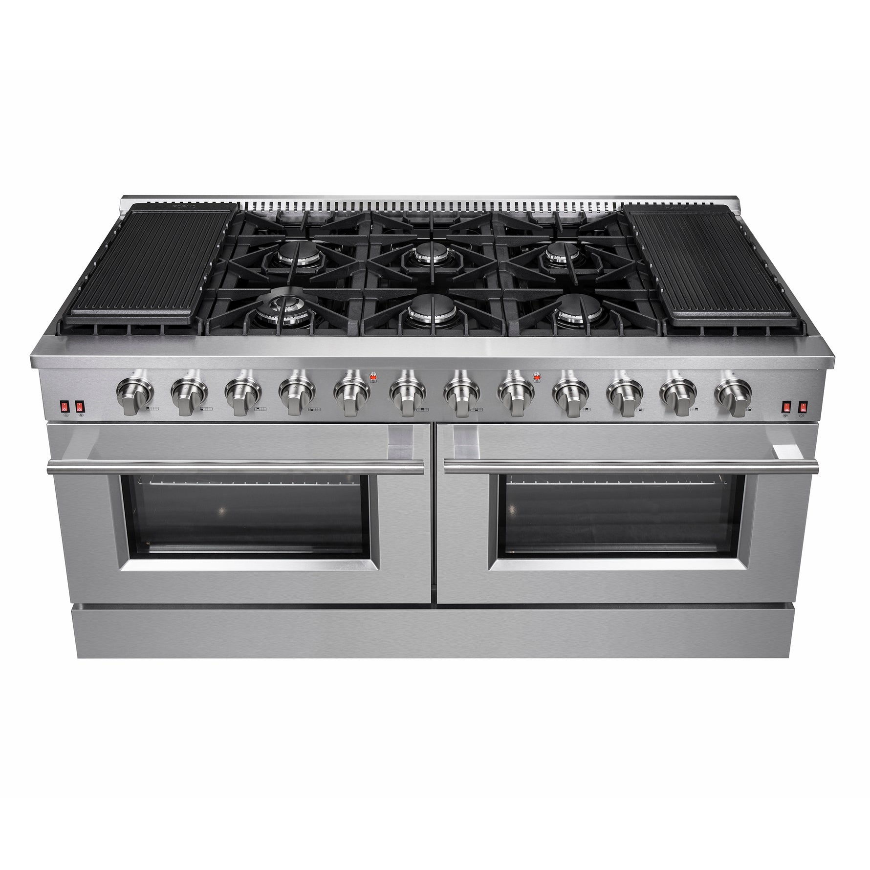 Forno Galiano 60-Inch Freestanding Gas Range, 10 Burners, Double Ovens, Griddle, Energy Efficient - BonPrix Électroménagers