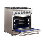 FORNO Premium 2-Piece Kitchen Bundle - Capriasca 30" Stainless Steel Range, Forno Gallipoli 30" French Door Refrigerator with Bottom Freezer 17.5 cu. ft Capacity - FBDL-019-01CAUS - BonPrix Électroménagers