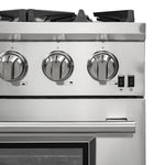 Forno Capriasca 36-Inch Gas Range, Stainless Steel, 6 Brass Burners, 120,000 BTU, Convection Oven, Energy Efficient - BonPrix Électroménagers
