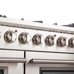 FORNO Capriasca 48-inch Gas Range Stainless Steel, 8 Brass Burners 160,000 BTU, 6.58 cu.ft. Double Oven - BonPrix Électroménagers