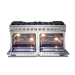 Forno Capriasca 60-Inch Freestanding Gas Range, 10 Burners, True Convection Oven - BonPrix Électroménagers