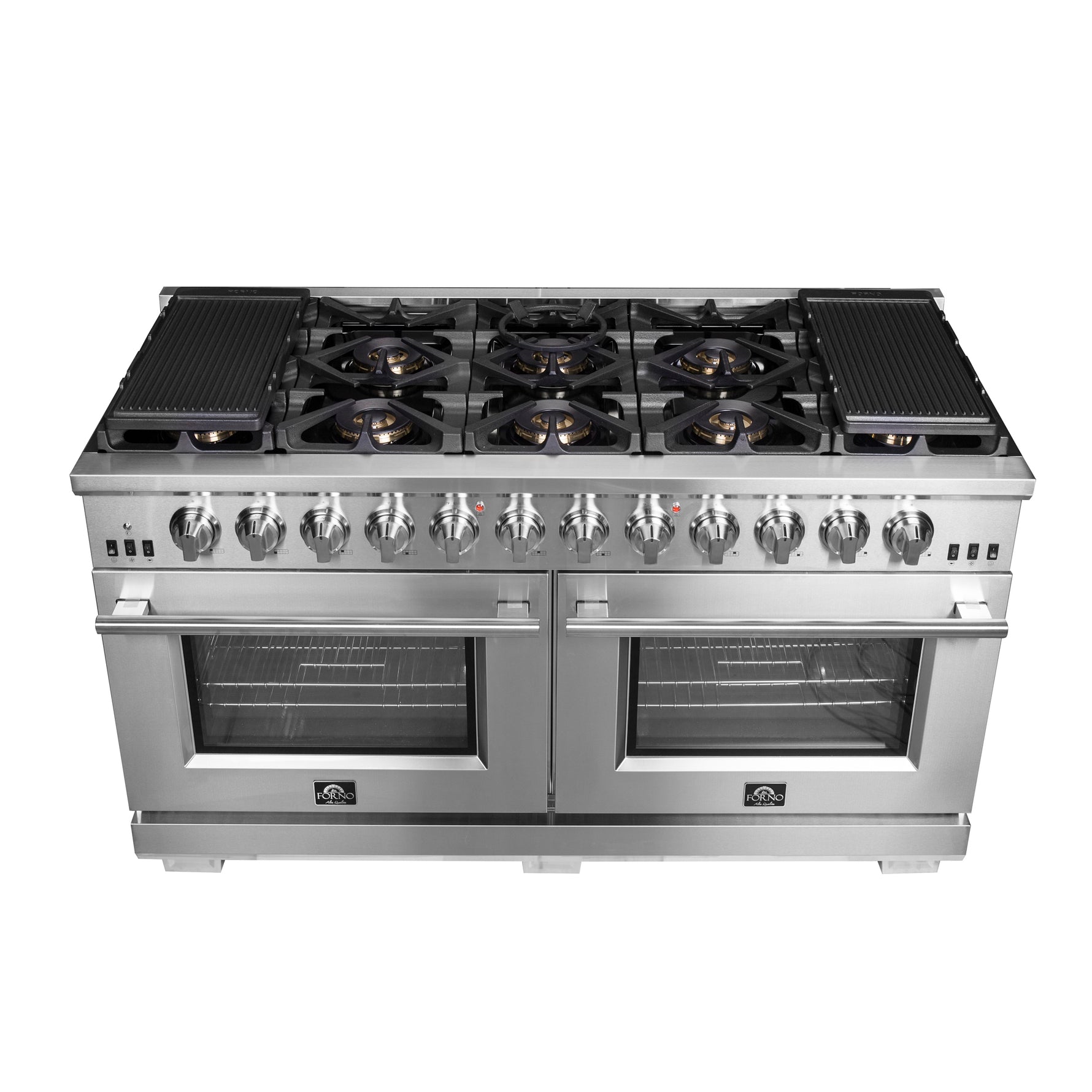 Forno Capriasca 60-Inch Freestanding Gas Range, 10 Burners, True Convection Oven - BonPrix Électroménagers