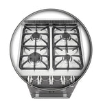 Forno Breno 24-Inch Freestanding Gas Range, Plug Included, Energy Efficient - BonPrix Électroménagers