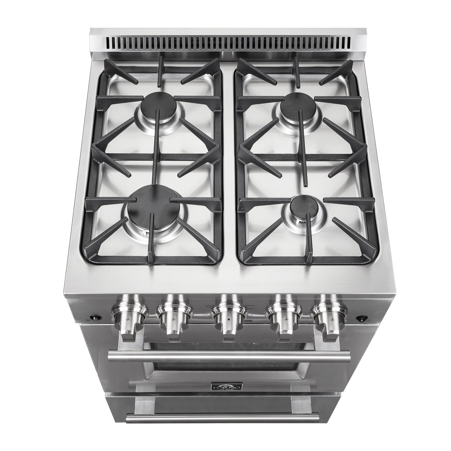 Forno Breno 24-Inch Freestanding Gas Range, Plug Included, Energy Efficient - BonPrix Électroménagers