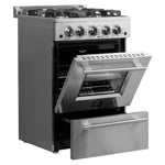 Forno Breno 24-Inch Freestanding Gas Range, Plug Included, Energy Efficient - BonPrix Électroménagers