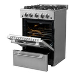 Forno Breno 24-Inch Freestanding Gas Range, Plug Included, Energy Efficient - BonPrix Électroménagers