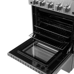 Forno Breno 24-Inch Freestanding Gas Range, Plug Included, Energy Efficient - BonPrix Électroménagers
