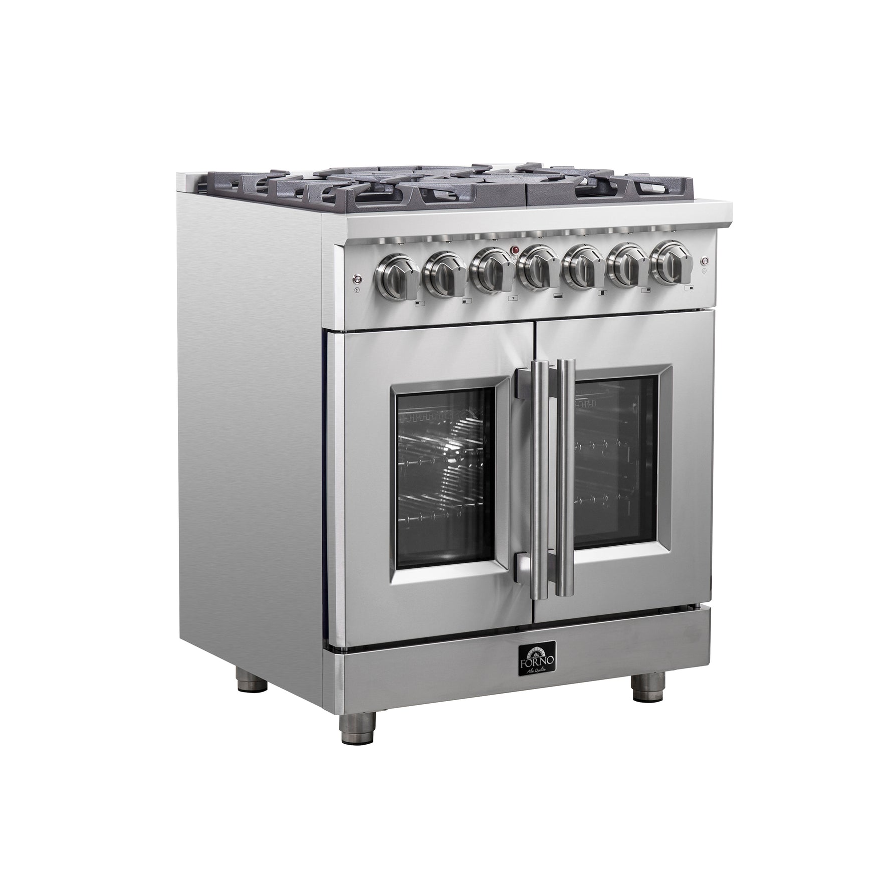 Forno Massimo 30-Inch Freestanding French Door Dual Fuel Range, 4 Burners, True Convection Oven - BonPrix Électroménagers