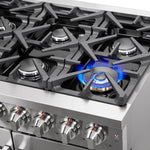 Forno Massimo 36-Inch Freestanding French Door Dual Fuel Range, 6 Burners, True Convection Oven - BonPrix Électroménagers