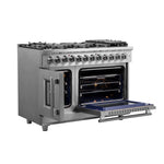 Forno Massimo 48-Inch Freestanding French Door Dual Fuel Range, 8 Burners, True Convection Oven - BonPrix Électroménagers