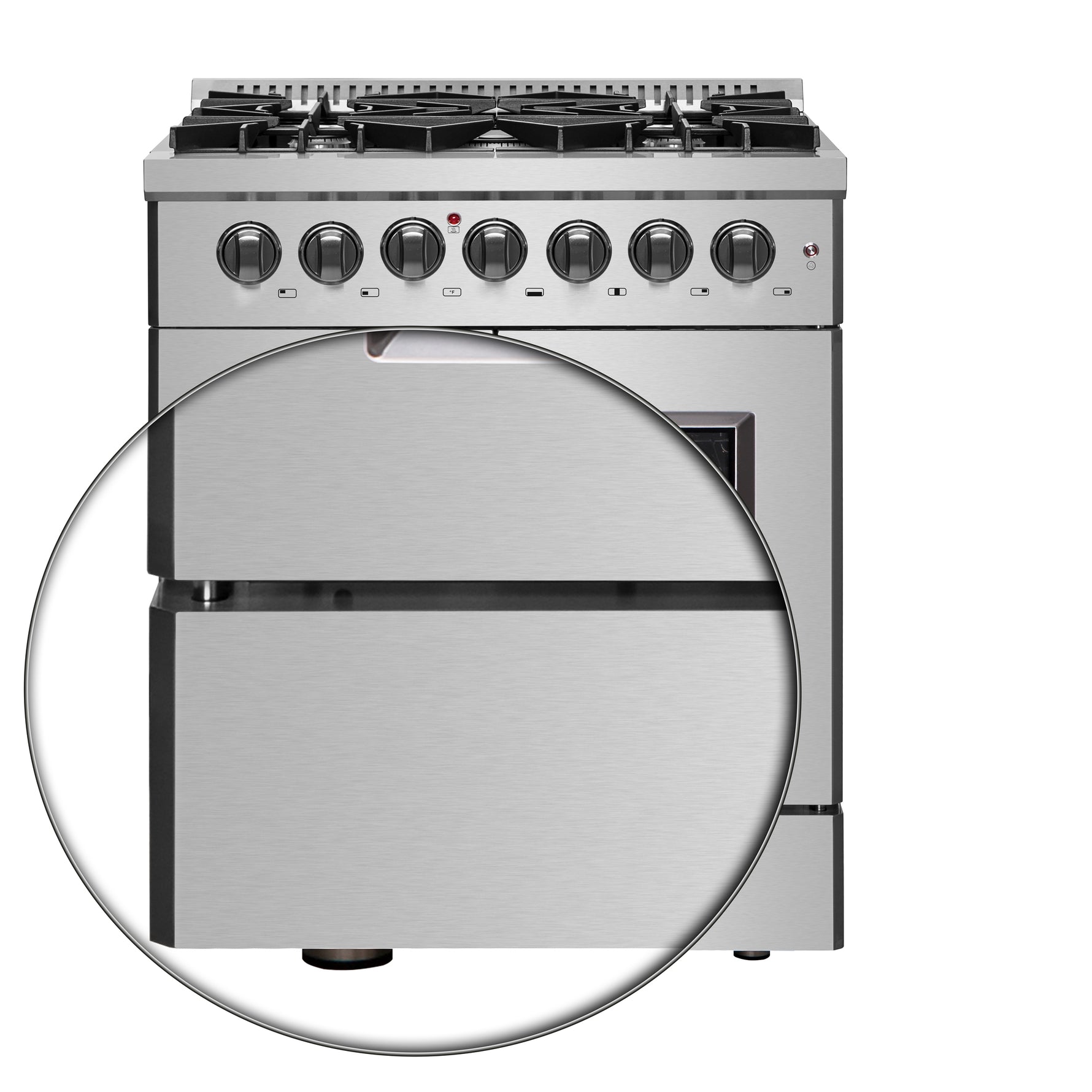 Forno Galiano 30-inch French Door Dual Fuel Range All Stainless Steel, 5 Sealed Burners 68,000 BTU, 4.32 cu.ft. True Convection Oven - BonPrix Électroménagers