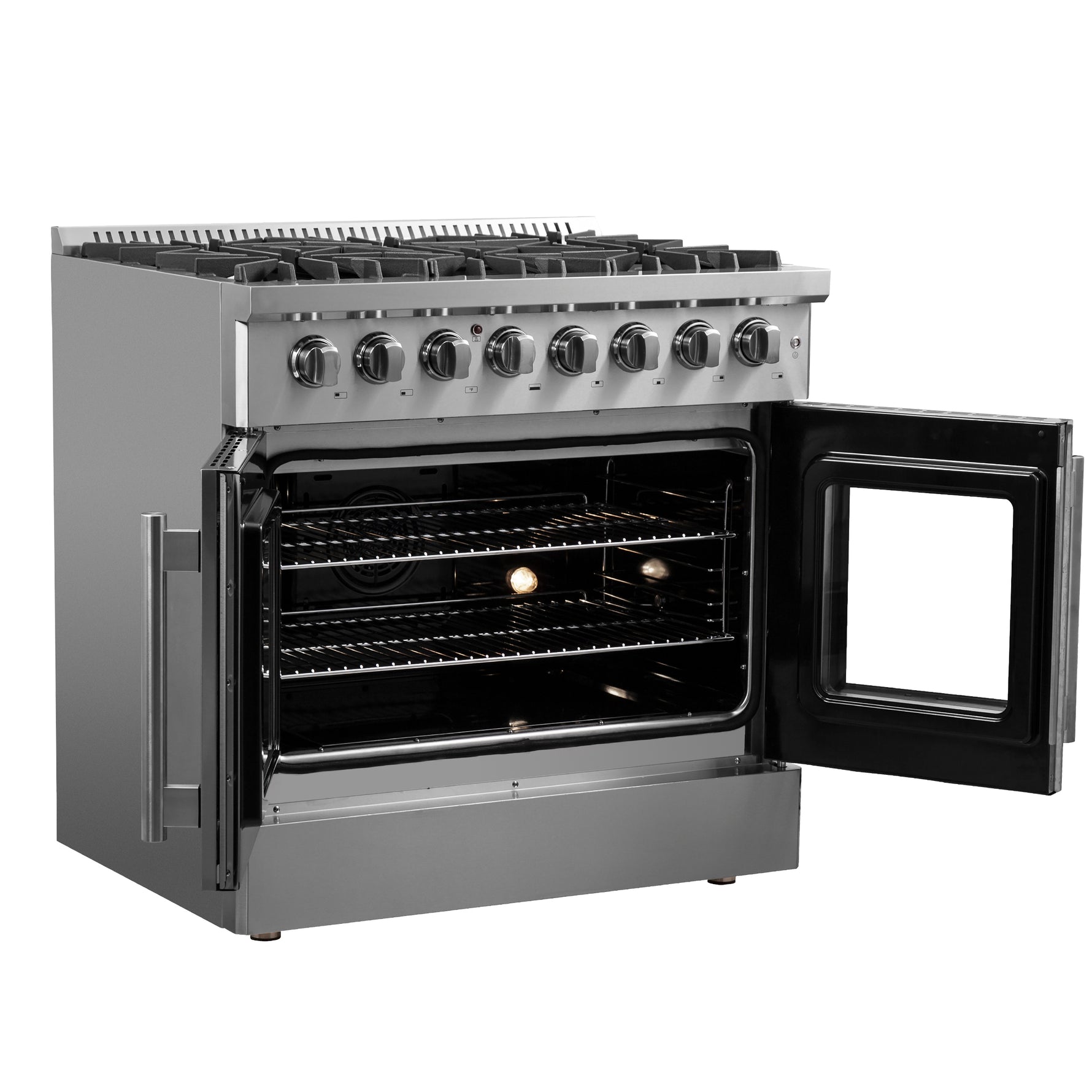 Forno Galiano 36" Freestanding French Door Dual Fuel Range - BonPrix Électroménagers