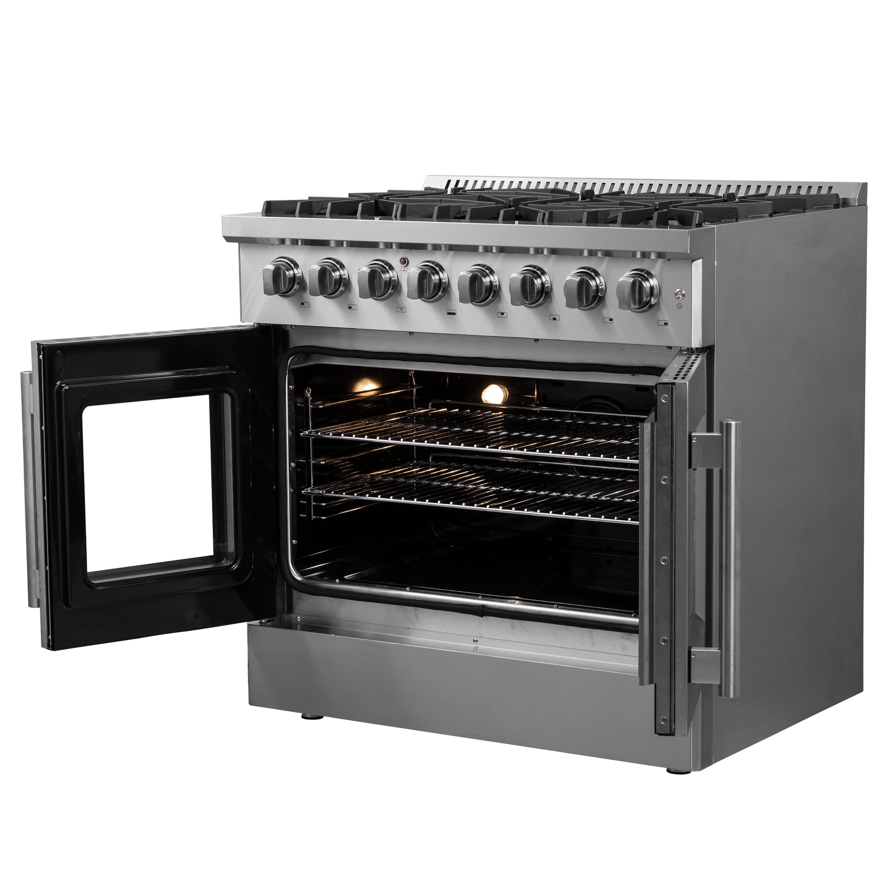 Forno Galiano 36" Freestanding French Door Dual Fuel Range - BonPrix Électroménagers