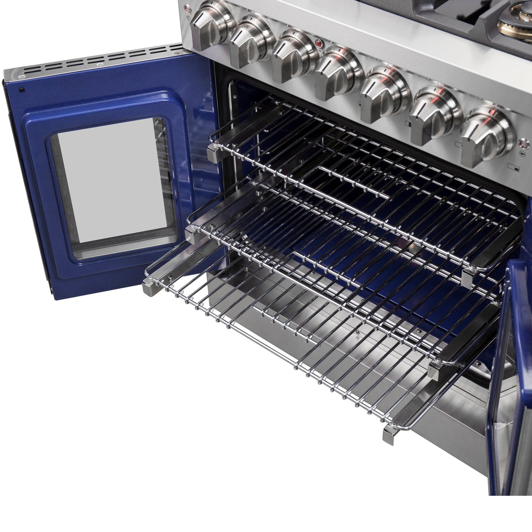 Forno Capriasca 30-Inch Freestanding French Door Dual Fuel Range, 4 Burners, True Convection Oven - BonPrix Électroménagers