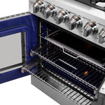 Forno Massimo 30-Inch Freestanding French Door Gas Range, 4 Burners, Convection Oven, Energy Efficient - BonPrix Électroménagers