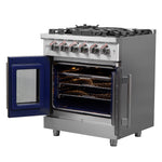 Forno Massimo 30-Inch Freestanding French Door Gas Range, 4 Burners, Convection Oven, Energy Efficient - BonPrix Électroménagers