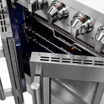 Forno Massimo 30-Inch Freestanding French Door Gas Range, 4 Burners, Convection Oven, Energy Efficient - BonPrix Électroménagers