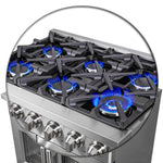 Forno Massimo 36-Inch Freestanding French Door Gas Range, 6 Burners, Convection Oven, Energy Efficient - BonPrix Électroménagers
