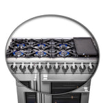Forno Massimo 48-Inch Freestanding French Door Gas Range, 8 Burners, Convection Oven, Energy Efficient - BonPrix Électroménagers
