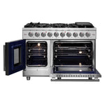 Forno Massimo 48-Inch Freestanding French Door Gas Range, 8 Burners, Convection Oven, Energy Efficient - BonPrix Électroménagers